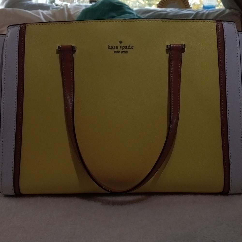 Kate Spade Patterson Drive Geraldine Limelight Tote Bag & Matching Wallet - Picture 10 of 16